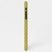  Mustard yellow white polka dots pattern  iPhone Hoesje (Linkerkant)
