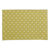 Mustard yellow white polka dots pattern Kussensloop (Voorkant-Rechts)