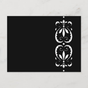 Muster Victoriaans schwarz zwarte barock Briefkaart