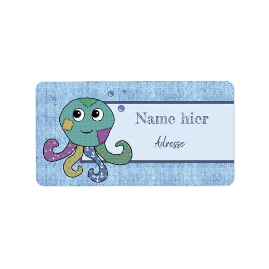 Musteroktopus Etiket (Voorkant)