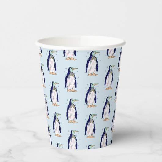 Musterpinguin  pappbecher papieren bekers (Links)