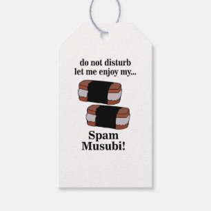 Musubi laat me genieten van mijn spammusubi cadeaulabel