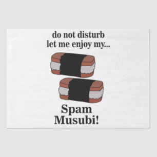 Musubi laat me genieten van mijn spammusubi tissuepapier