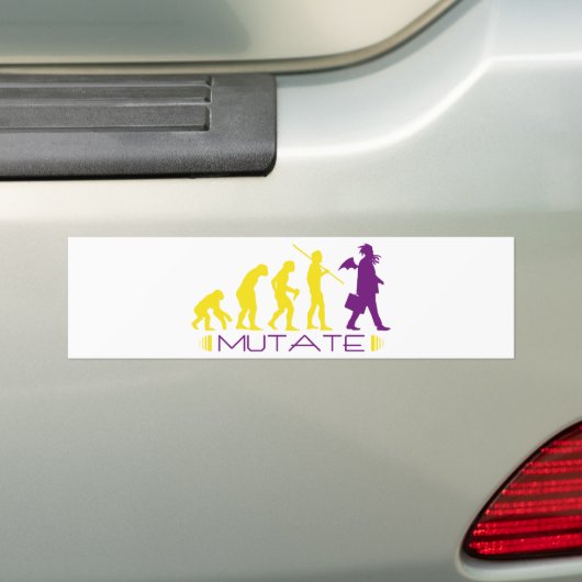 mutageen bumpersticker (Op auto)