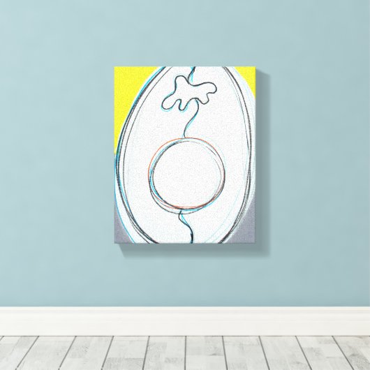 Mutant avocado 6 canvas afdruk (Insitu (Houten vloer))