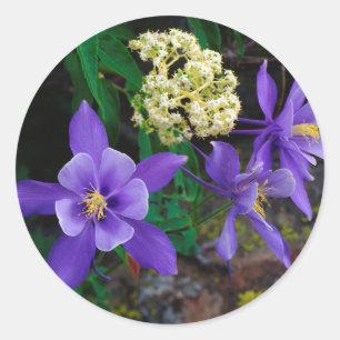 Mutant Columbine Wilde bloemen Ronde Sticker
