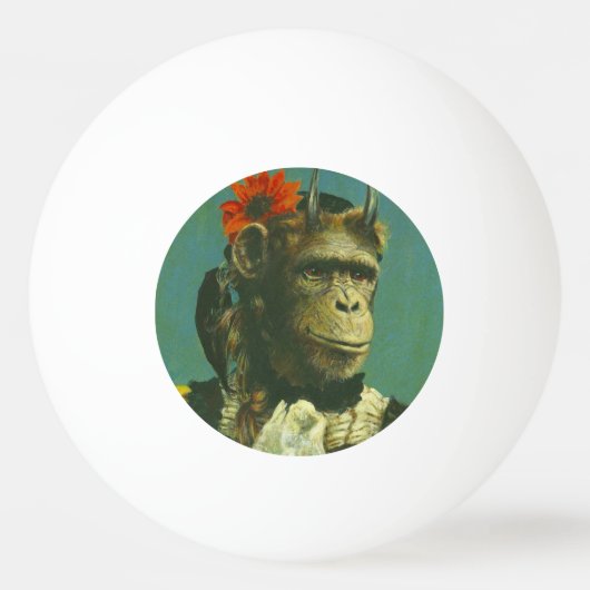 Mutant Monkey Ping Pong Ball (Achterkant)