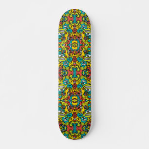 Mutante wezens uit mijn laboratorium met een kunst skateboard