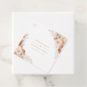 Mute Roos Pampas Terracotta Boho Wedding Hartelijk Bedankjes Labels (In situ)