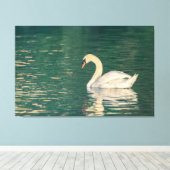Mute Swan Canvas Afdruk (Insitu (Houten vloer))