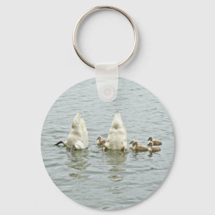Mute Swan Famly Sleutelhanger