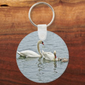 Mute Swan Famly Sleutelhanger (Voorkant)
