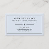 Muted Blue Formal Carte de visite pour professionn (Devant)