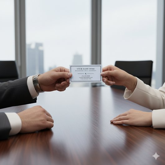 Muted Blue Formal Carte de visite pour professionn