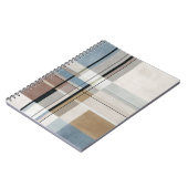 Muted Blue Modern Grid Pattern Notitieboek (Linkerzijde)