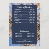 Muted Blue Sunflower Art | Photo | Funeral Programma (Achterkant)