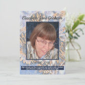 Muted Blue Sunflower Art | Photo | Funeral Programma (Staand voorkant)