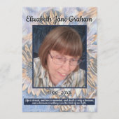 Muted Blue Sunflower Art | Photo | Funeral Programma (Voorkant)