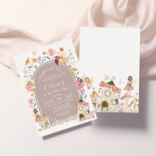 Muted Blush Wildflower Fairy Verjaardag Kaart