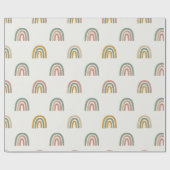 Muted boho rainbow scandi pattern cadeaupapier (Vlak)