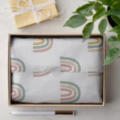 Muted boho rainbow scandi pattern tissuepapier (Geschenk)