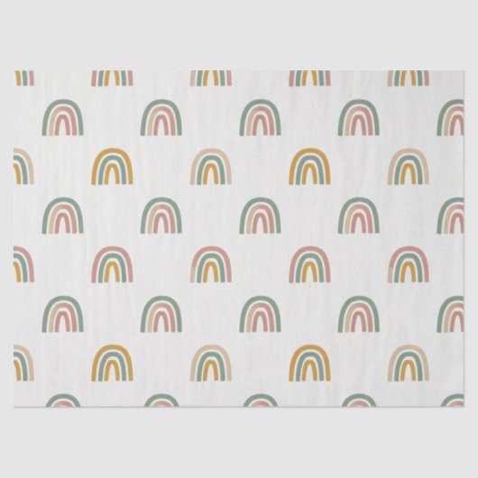 Muted boho rainbow scandi pattern tissuepapier (Voorkant)