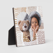 Muted Boho Shapes Heart Foto Fotoplaat (Voorkant)