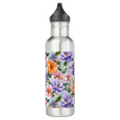 Muted Colorful Flowers Boho flower Waterfles (Rechts)