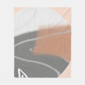 Muted earth tones sun minimalist art  fleece deken (Voorkant)