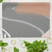 Muted earth tones sun minimalist art  theedoek (Gevouwen)