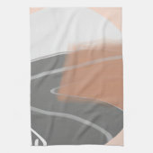 Muted earth tones sun minimalist art  theedoek (Verticaal)