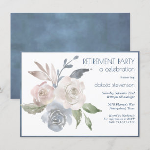 Muted Floral Bouquet blauwe roze roze roze roodh Kaart