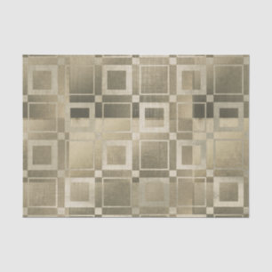 Muted Gold Squares Modern Geometric Glam Party Tissuepapier