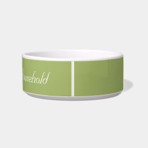 Muted-Green "Head of Household" Cat Food Dish Voerbakje