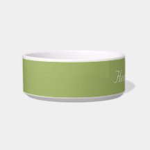 Muted-Green "Head of Household" Cat Food Dish