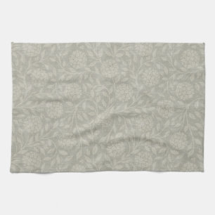 Muted Grey Farmhouse Bloemen Theedoek