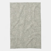 Muted Grey Farmhouse Bloemen Theedoek (Verticaal)