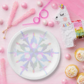Muted Harlequin Snowflake Melamine Bord (Feest)