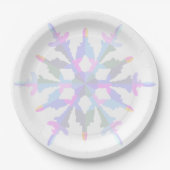 Muted Harlequin Snowflake Melamine Bord (Voorkant)