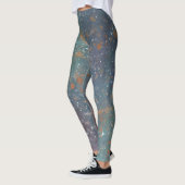 Muted Jewel Tones | Wit-platform voor bewerkte kle Leggings (Links)