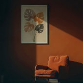 Muted Monstera Harmony Waterverf Print