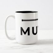 MUTED. Mug de café noir et blanc (Gauche)