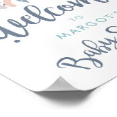 Muted Pastel Rainbow Baby shower Welkom Poster (Hoek)