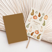 Muted Pumpkin and Gourd Thanksgiving Dinner Kaart