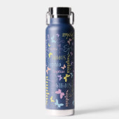 Muted rainbow butterflies, aangepaste naam Sophia Waterfles (Voorkant)