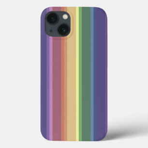 Muted rainbow strepen Hoesje-Mate iPhone case
