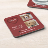 Muted Red Memory Tribute Bier Onderzetter (Linkerzijde)