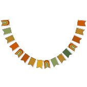 Muted Retro Seventies Groovy Rainbow Heart Vlaggetjes (Alle)