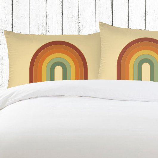 Muted Retro Seventies Rainbow Summer Kussensloop