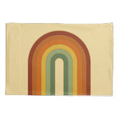 Muted Retro Seventies Rainbow Summer Kussensloop (Achterkant-Links)